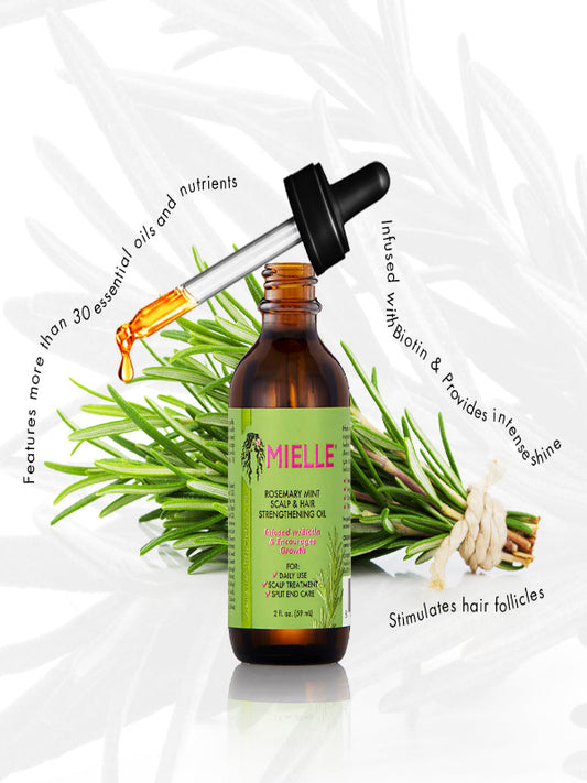 MIELLE Rosemary Mint Scalp & Hair Strengthening Oil (2oz)